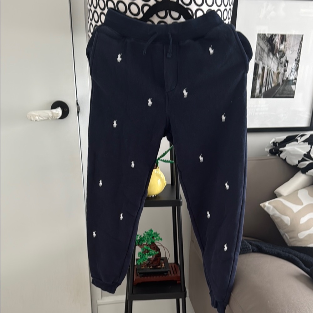 Polo by Ralph Lauren Blue Sweatpants with Tapered Fit